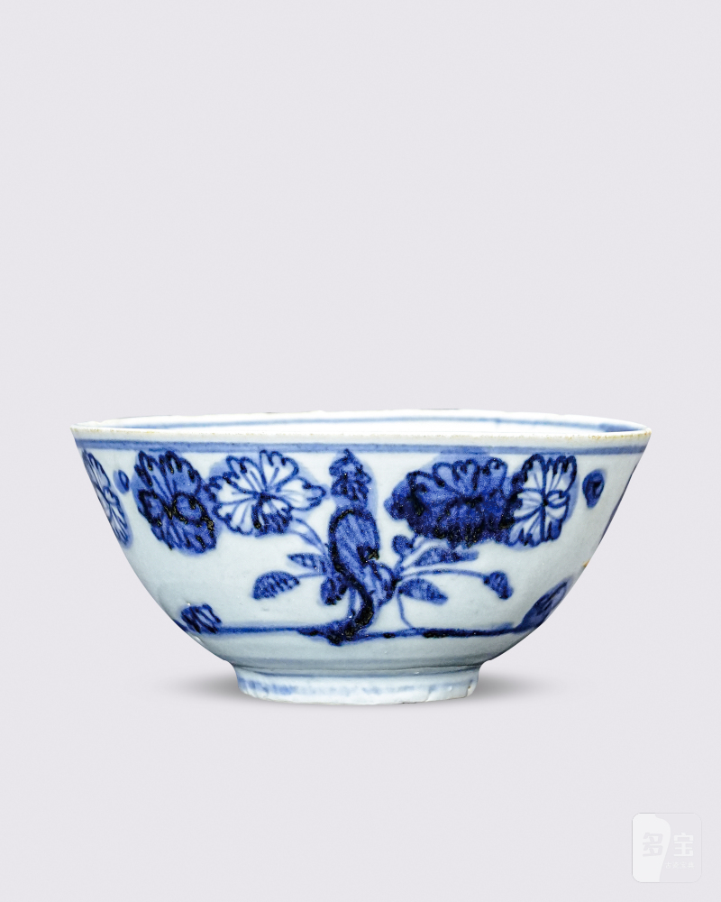明 青花花卉纹碗